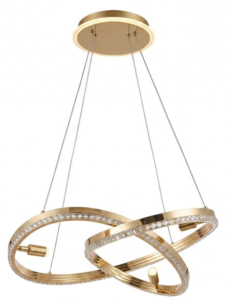 Toolight Toolight, LED závesné svietidlo, 620 mm, 140W, 4000K, 5000lm, G158-CP, zlatá lesklá, OSW-06410