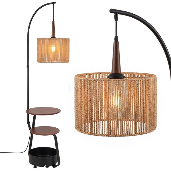 Toolight Toolight, stojaca lampa, G156-1F, prírodná hnedá-čierna, OSW-06413