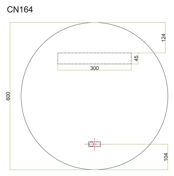 Mereo Mereo, okrúhle LED zrkadlo, priemer 60 cm, LED osvetlenie, rám z brúsenej ocele, MER-CN164S