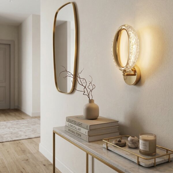 Toolight Rea, nástenné LED svietidlo 7W, 4000K, 500lm, G174-W, zlatá lesklá, OSW-07818