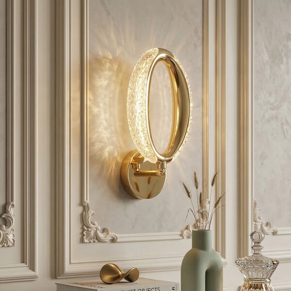 Toolight Rea, nástenné LED svietidlo 7W, 4000K, 500lm, G174-W, zlatá lesklá, OSW-07818
