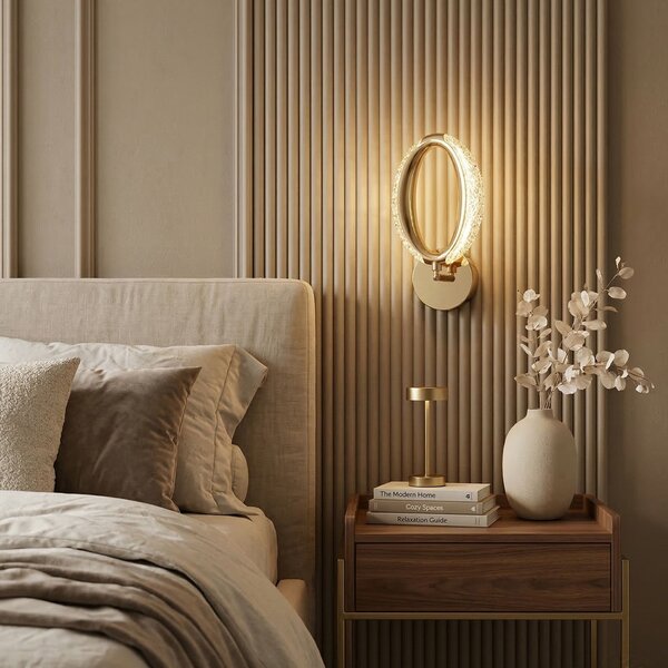 Toolight Rea, nástenné LED svietidlo 7W, 4000K, 500lm, G174-W, zlatá lesklá, OSW-07818