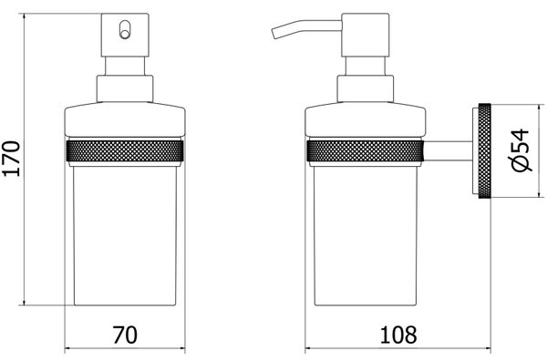 Mexen Gravo, nástenný dávkovač mydla, chróm, 70A93058-00