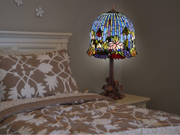 Vitrážová lampa Tiffany LOTUS 76*Ø40