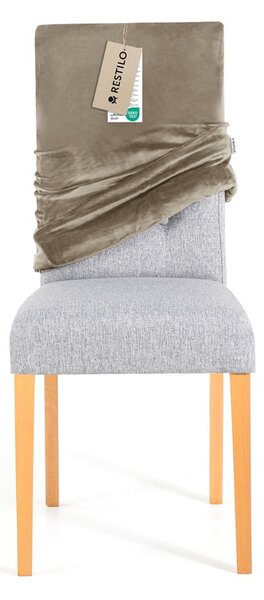 Sivobéžové napínacie poťahy v súprave 4 ks na stoličku 48 cm Sento – Restilo