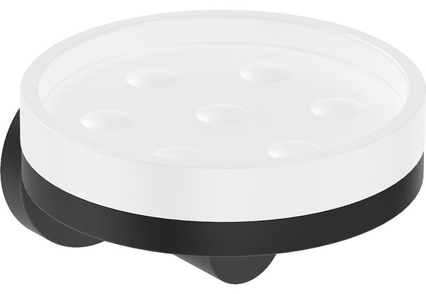 Mexen Triv, nástenný držiak na mydlo, biela / čierna matná, 70A33055-70W
