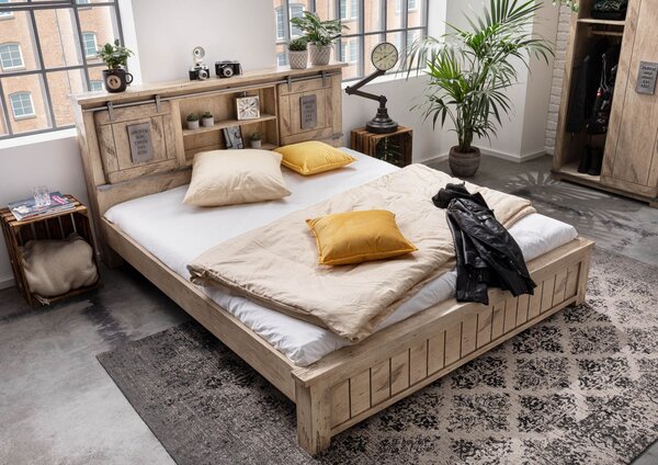 IRON Posteľ Mango 200x200 bielená, lakovaná