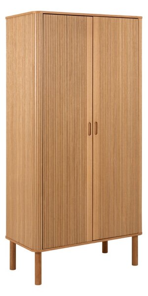 Šatníková skriňa v dekore duba v prírodnej farbe 100x200x55 cm Langley – Actona