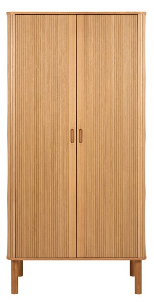 Šatníková skriňa v dekore duba v prírodnej farbe 100x200x55 cm Langley – Actona