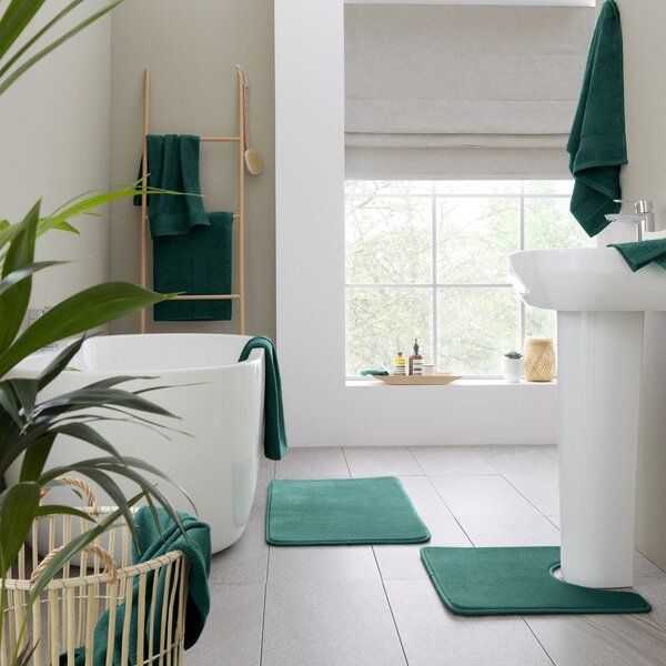 Tmavozelené froté bavlnené uteráky a osušky v súprave 6 ks Anti–Bacterial – Catherine Lansfield