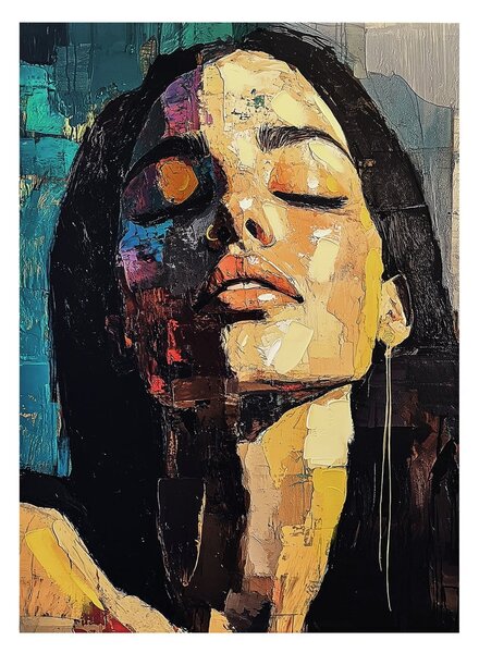 Obraz s ručne maľovanými prvkami 70x100 cm Vivian – Styler