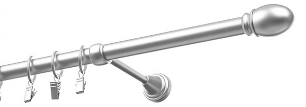 Garniže kovové jednoradové exclusive satyna priemere 19 mm - Oval 2 m