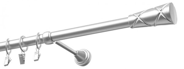 Garniže kovové jednoradové exclusive satyna priemere 19 mm - Genua 3,6 m