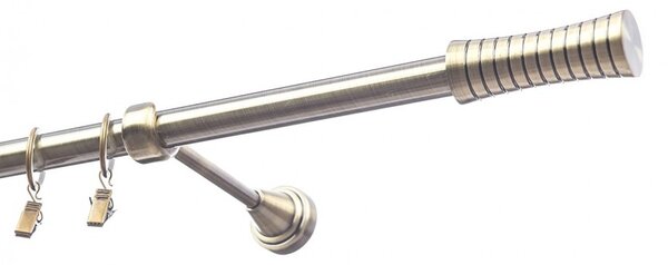 Garniže kovové jednoradové exclusive mosadz priemere 19 mm - Valec 1,2 m