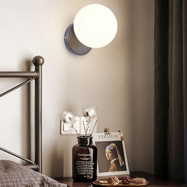 Toolight - Sklenená nástenná lampa APP949-1W Kinkiet, čierna, OSW-03209