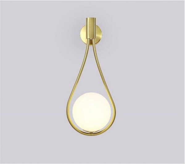 Toolight - sklenená nástenná lampa G9 APP603-1W, zlatá, OSW-08996