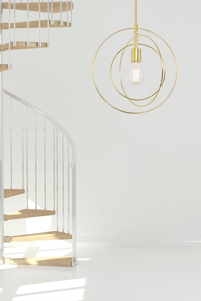 Toolight - závesná lampa E27 APP286-1CP, zlatá, OSW-08404