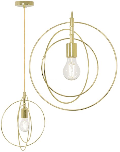 Toolight - závesná lampa E27 APP286-1CP, zlatá, OSW-08404