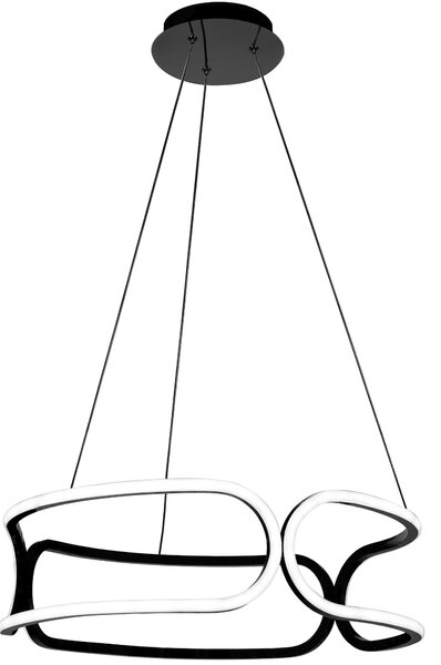 Toolight - LED závesné svietidlo + diaľkové ovládanie APP790-CP TRIO BLACK, čierna, OSW-07901