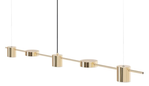 Toolight - LED závesné svietidlo APP929-5CP, zlatá, OSW-07008