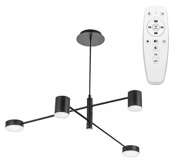 Toolight - LED stropné svietidlo APP596-4C, čierna, OSW-08564