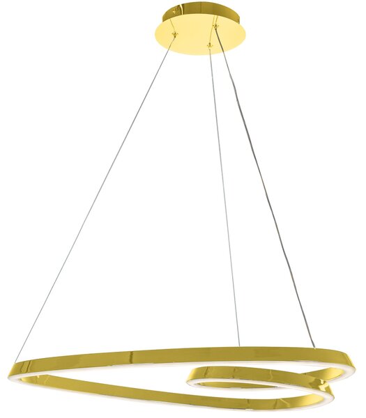 Toolight - LED stropné svietidlo APP7797-cp + diaľkové ovládanie, zlatá, OSW-09881