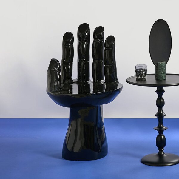 POLSPOTTEN Stolička Black Hand ∅ 54 × 90 cm