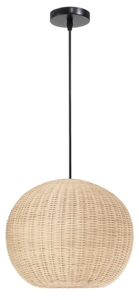 Toolight - Stropné svietidlo z prírodného bambusu Boho E27 60W APP882-1CP, hnedá, OSW-05242