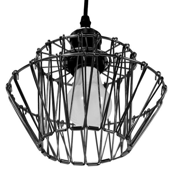 Toolight - Závesné svietidlo 36cm E27 60W APP941-1CP, čierna, OSW-05663