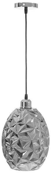 Toolight - Chrómovaná sklenená závesná lampa 1xE27 60W APP564-1CP, chrómová, OSW-09670