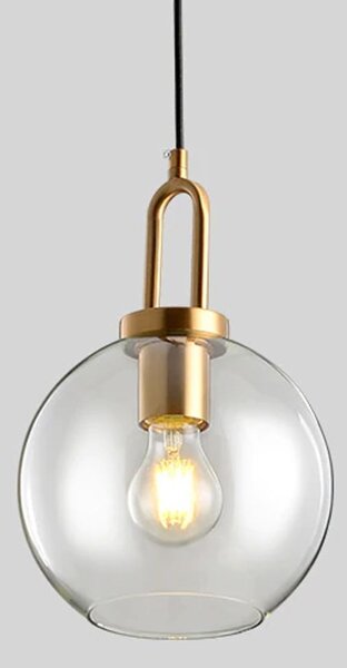 Toolight - Závesné svietidlo zo skla 1xE27 60W APP442-CP, zlatá, OSW-05633