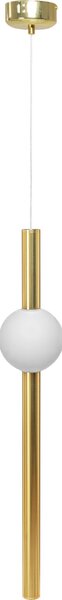 Toolight - LED stropná lampa závesná 60cm 12W APP475-CP, zlatá-biela, OSW-00607