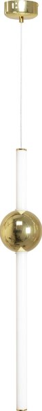 Toolight - LED stropná lampa závesná 60cm 12W APP476-CP, biela-zlatá, OSW-00608
