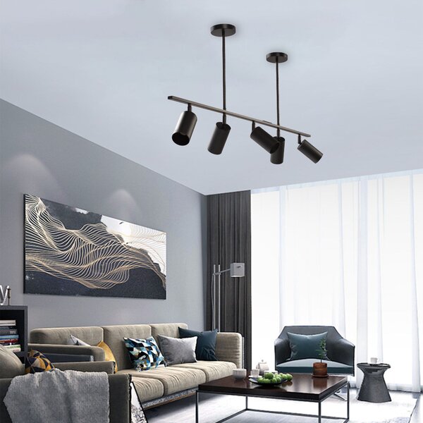 Toolight - Stropná lampa 5xGU10, APP210-3CPR, čierna, OSW-03400