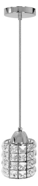 Toolight - Krištáľová závesná lampa 1xE27 APP727-1CP, chrómová, OSW-06875