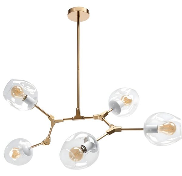 Toolight - Závesná lampa 5xE27 APP506-5C, zlatá, OSW-08555