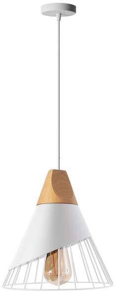 Toolight Toolight, závesná stropná lampa 1xE27 APP226-1CP, biela-hnedá, OSW-00893