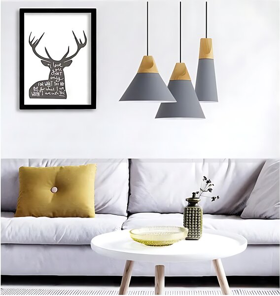 Toolight - Závesná lampa Scandi A 1xE27, biela-hnedá, OSW-00148