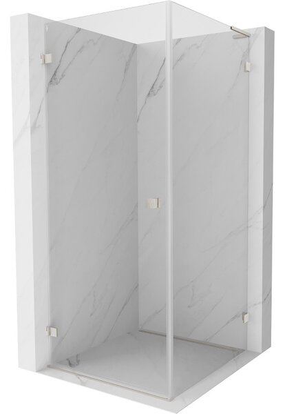 Mexen Lunar-B L sklápací sprchový kút ľavý 70 x 70 cm, číre sklo, brúsená oceľ, 832L-070-070-97-00-L