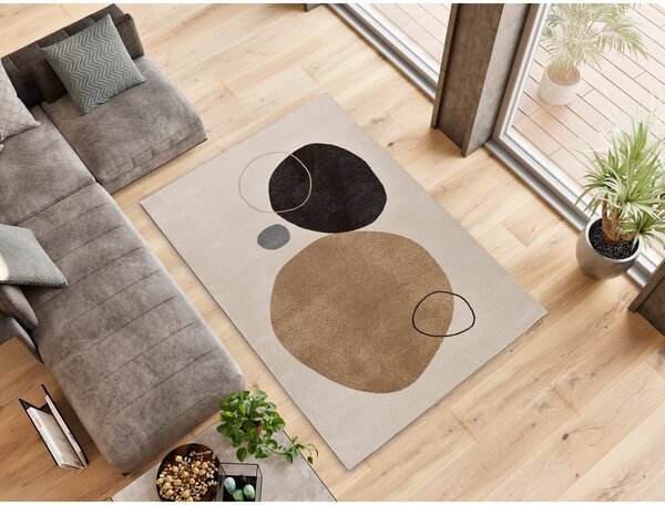 Béžový/krémovobiely koberec 160x230 cm Peblinne – Universal
