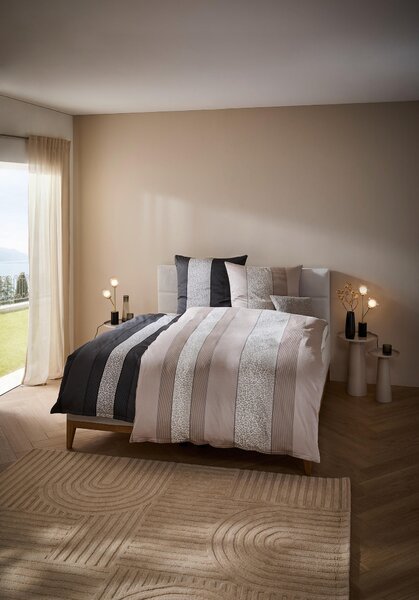 POSTEĽNÁ BIELIZEŇ, satén, antracitová, 135/200 cm Dieter Knoll - Online Only bytové doplnky, Online Only