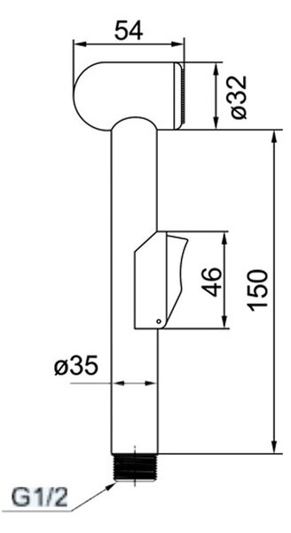 Mereo Mereo, Podomietková batéria s bidetovou sprchou, Sonáta, MER-CB60105BS