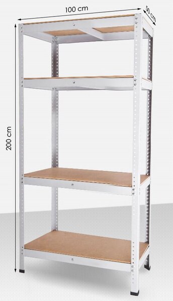 Marbo KOVOVÝ REGÁL SÉRIE HARD 200X100X50 NOSNOSŤ JEDNEJ POLICE 500 KG