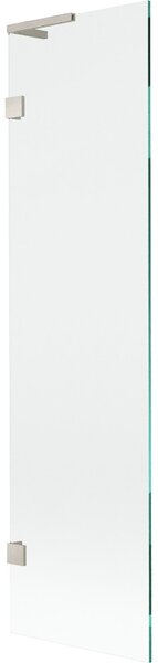 Mexen, Mexen Lunar L 1-krídlová vaňová zástena 50 x 150 cm, transparentná, brúsený nikel - 897L-050-000-97-00