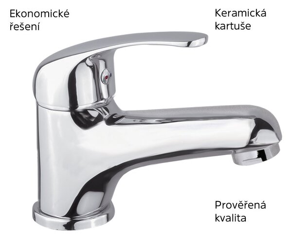 Mereo Mereo, Umývadlová stojanková batéria, Lila, bez výpuste, chróm, MER-CBEE10101