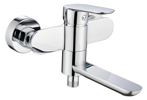 Mereo Mereo, Vaňová nástenná batéria so sklopným ramienkom, Viana, bez príslušenstva, 150 mm, chróm, MER-CBE90203