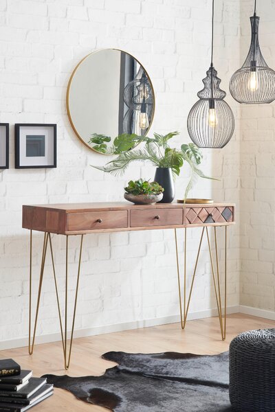 KONZOLOVÝ STOLÍK, akácia, farba akácie, 115/42/78 cm Ambia Home - Stolíky do obývačky
