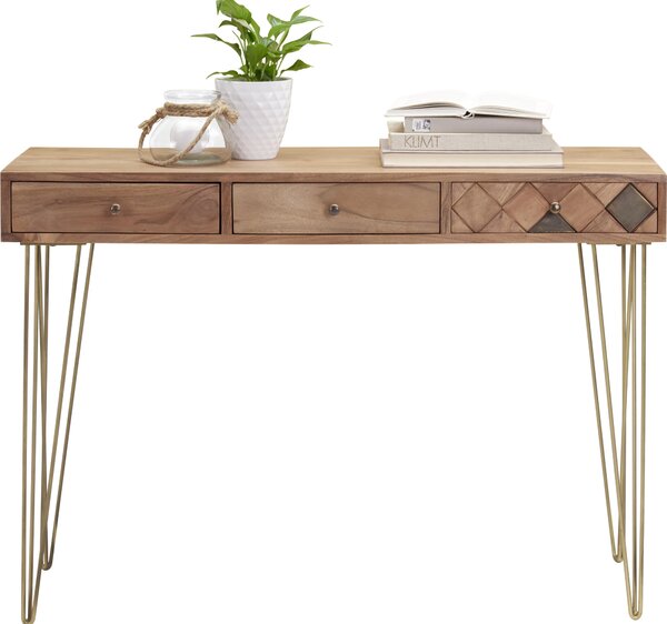 KONZOLOVÝ STOLÍK, akácia, farba akácie, 115/42/78 cm Ambia Home - Stolíky do obývačky