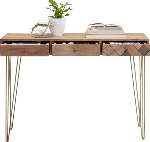 KONZOLOVÝ STOLÍK, akácia, farba akácie, 115/42/78 cm Ambia Home - Stolíky do obývačky