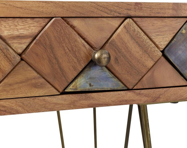 KONZOLOVÝ STOLÍK, akácia, farba akácie, 115/42/78 cm Ambia Home - Stolíky do obývačky